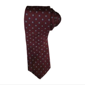 Austin Reed of Regent Street Red Burgundy Vintage Italian Silk Tie 57.5" L 3" W